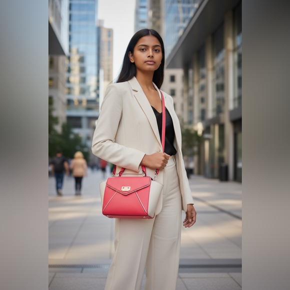 Handbags - Kate Spade NY Wesley Place Laurel Desert Rose leather bag with Care Card